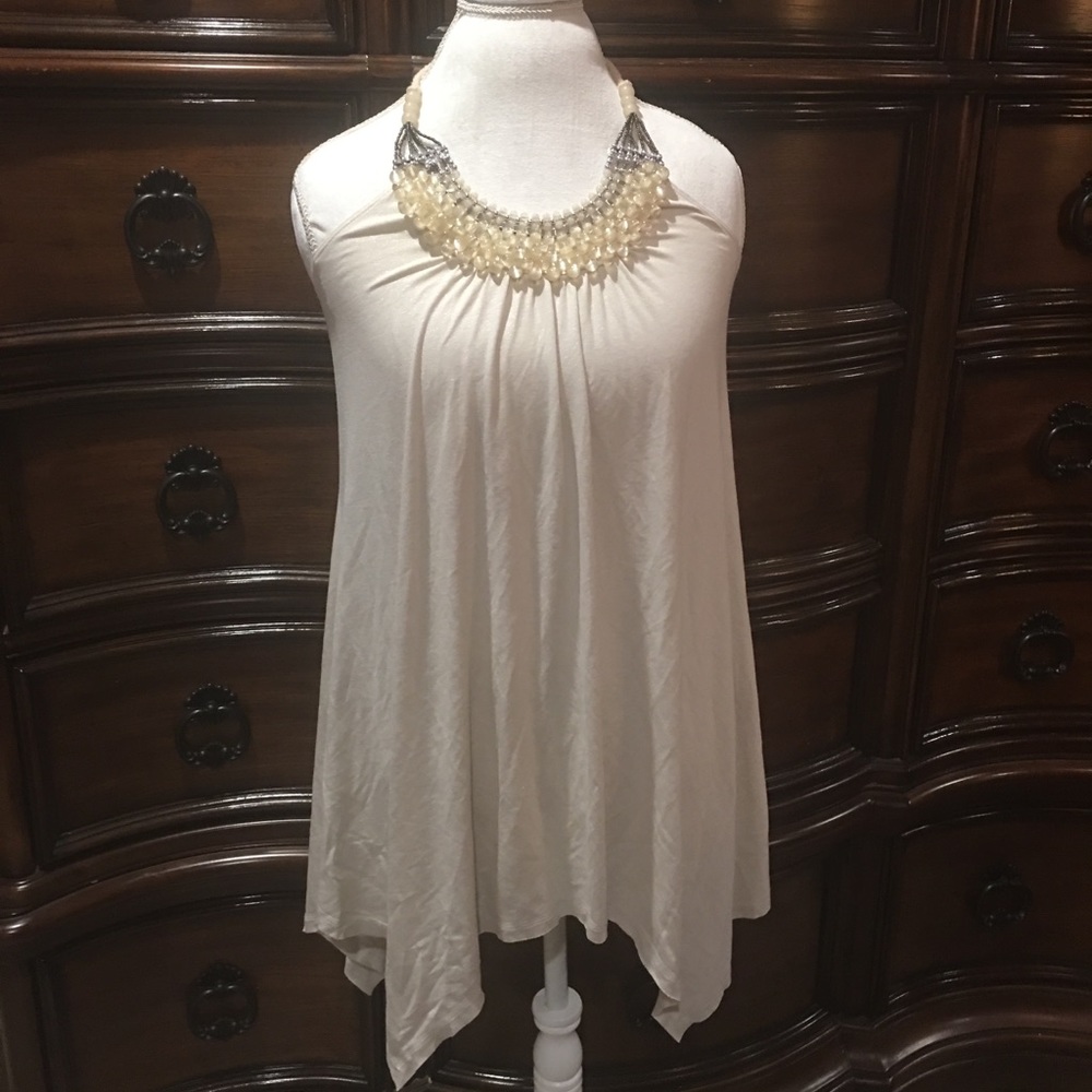 NY&C Halter Top with Beautiful Pearl like beads